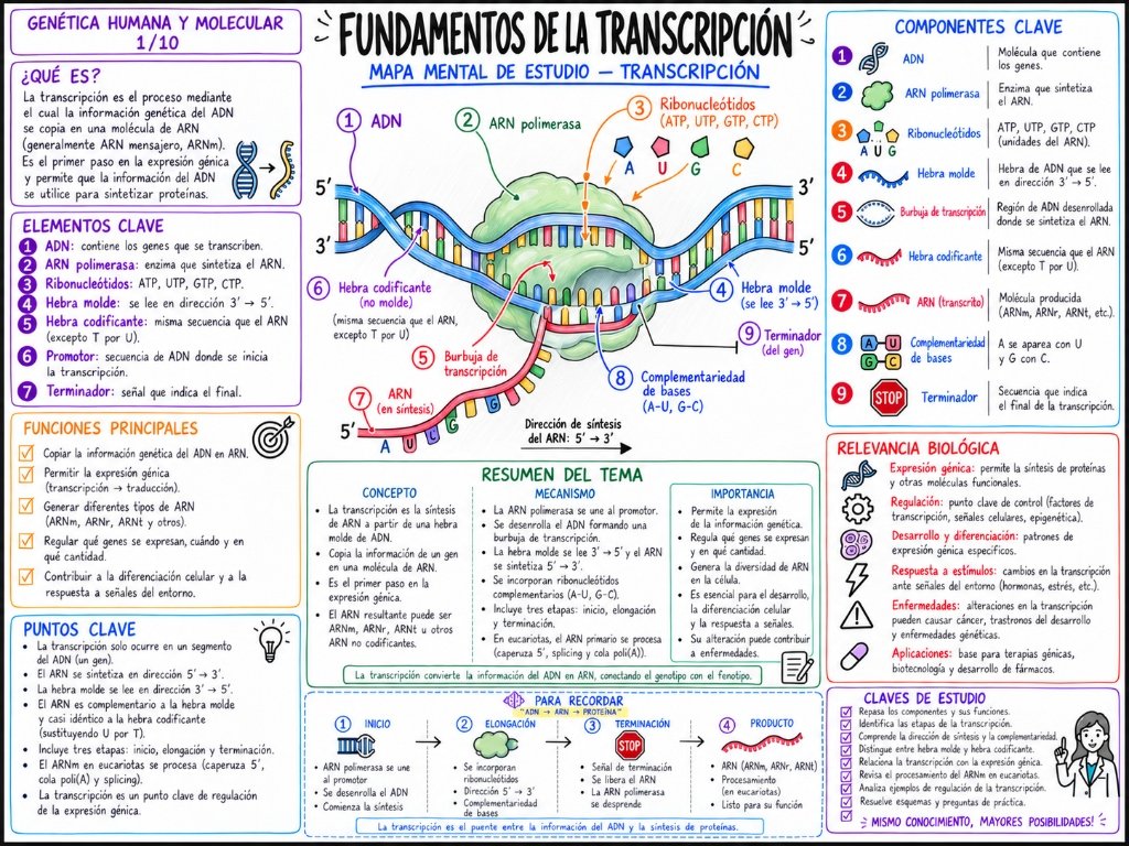 Genética 1/10: Fundamentos de la Transcripción
