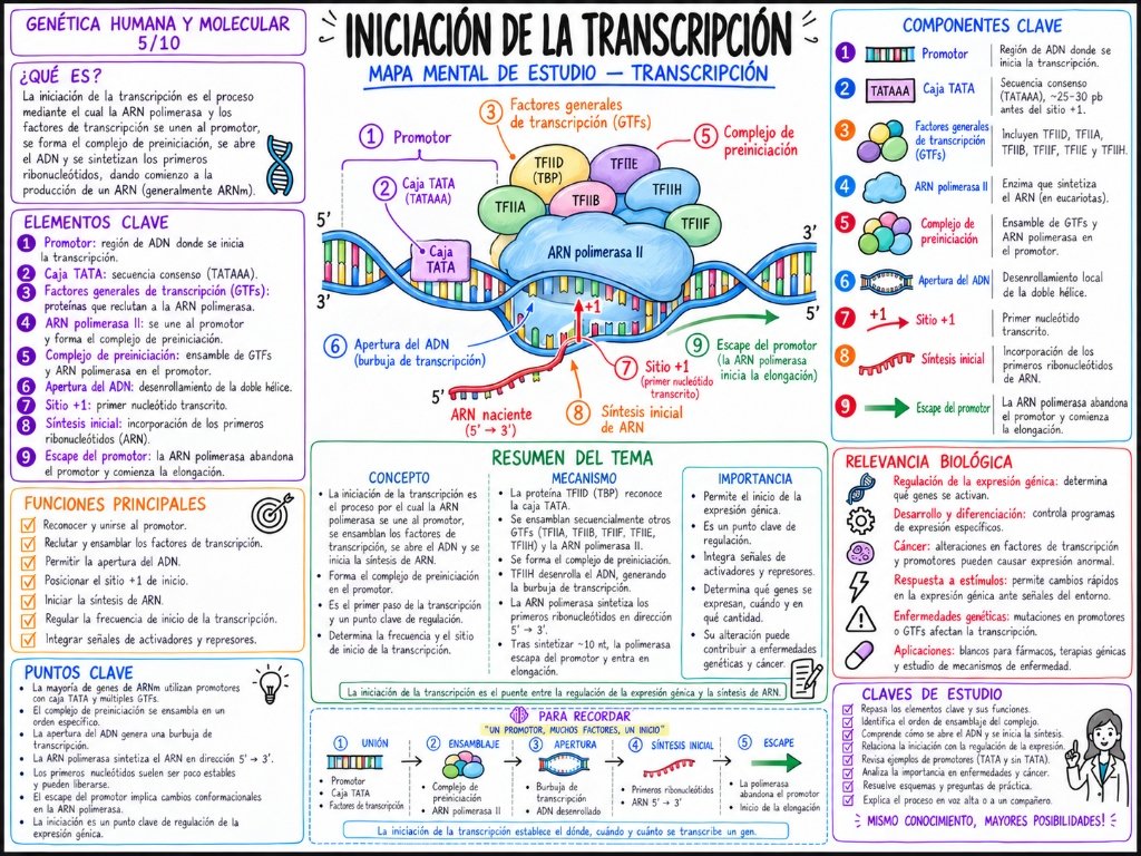 Genética 5/10: Iniciación de la Transcripción