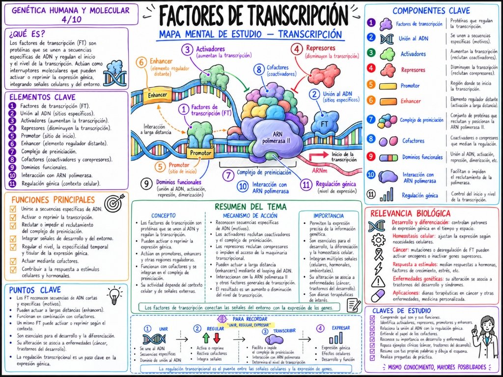 Genética 4/10: Factores de Transcripción