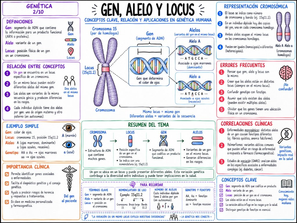 Genética 2/10: Gen, Alelo y Locus