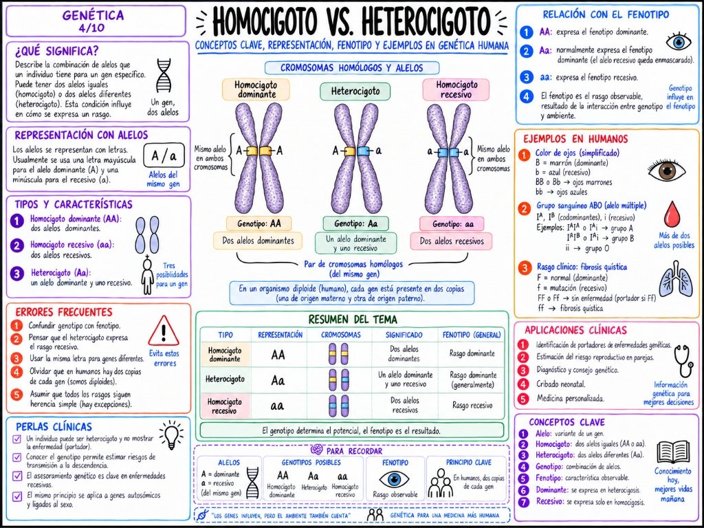 Genética 4/10: Homocigoto vs. Heterocigoto