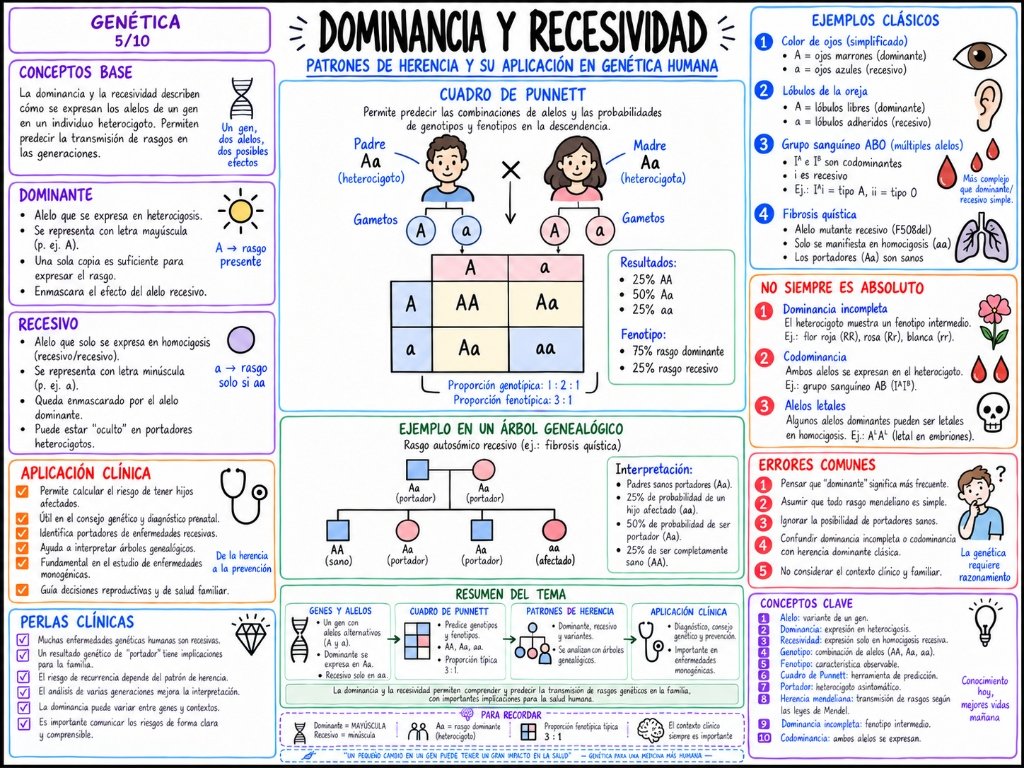 Genética 5/10: Dominancia y Recesividad